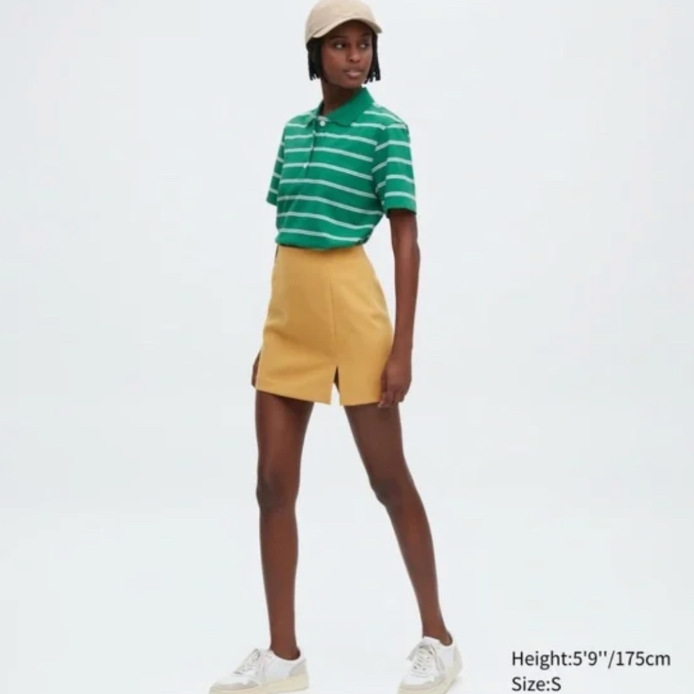UNIQLO_SLIT MINI SKIRT_YELLOW_S